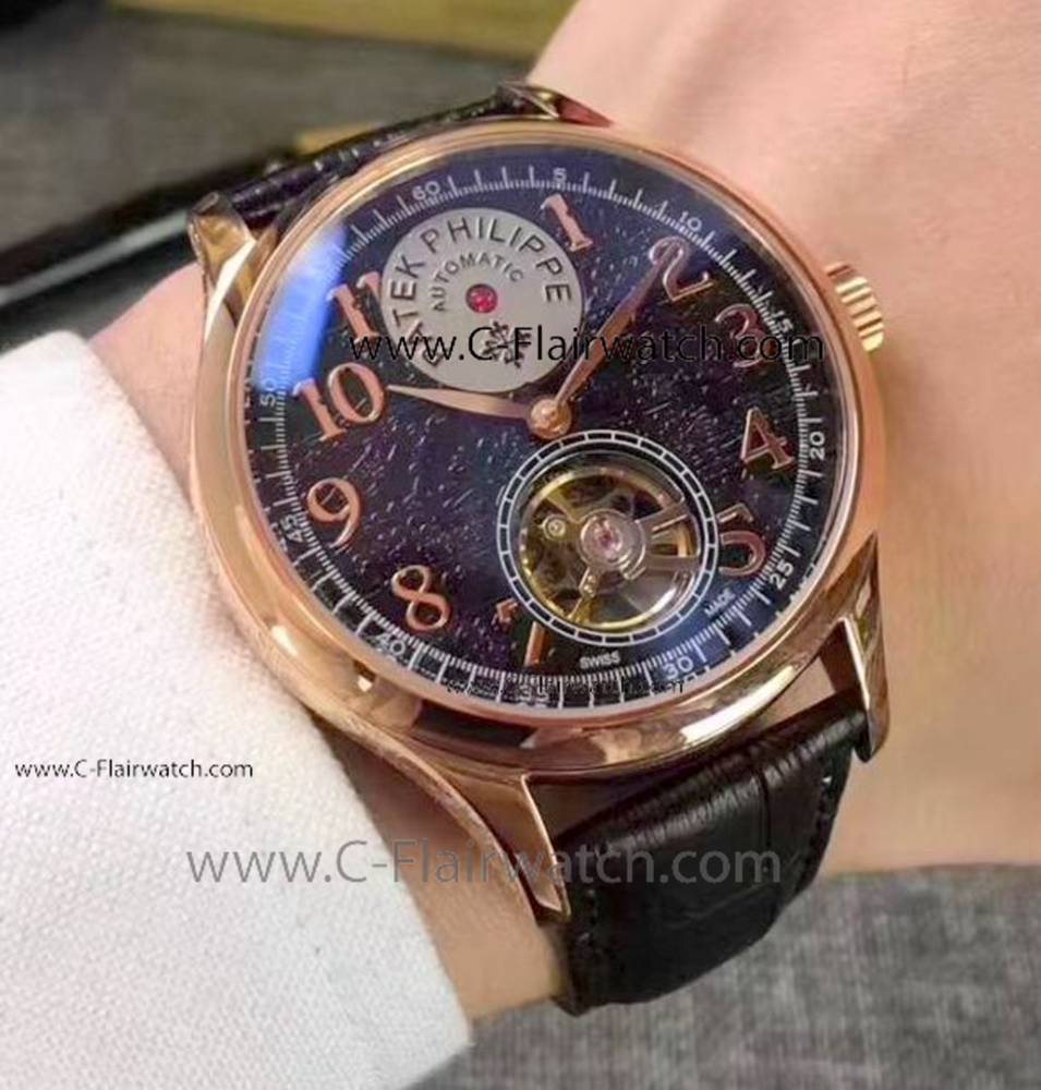 Patek Philippe Automatic Replica Watch Rose Gold Black